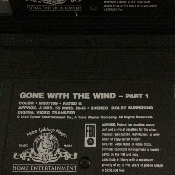 Gone with the wind on 2 VHS Tapes - Picture 5 of 6